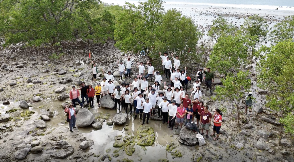 RAFI One to Tree, corporate employees, and LGU partners participate in a ceremonial tree planting in Lian, Batangas.